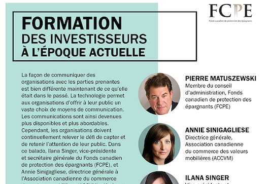 Formation des investisseurs à l’époque actuelle